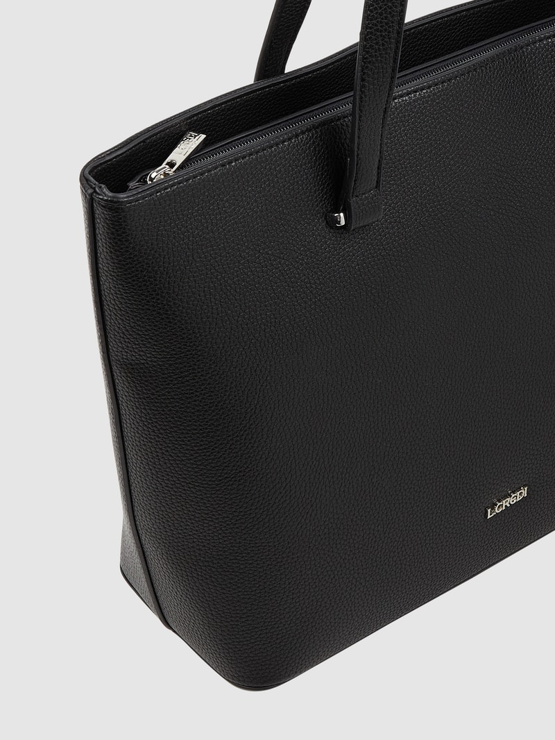 Shopper in Leder-Optik in schwarz