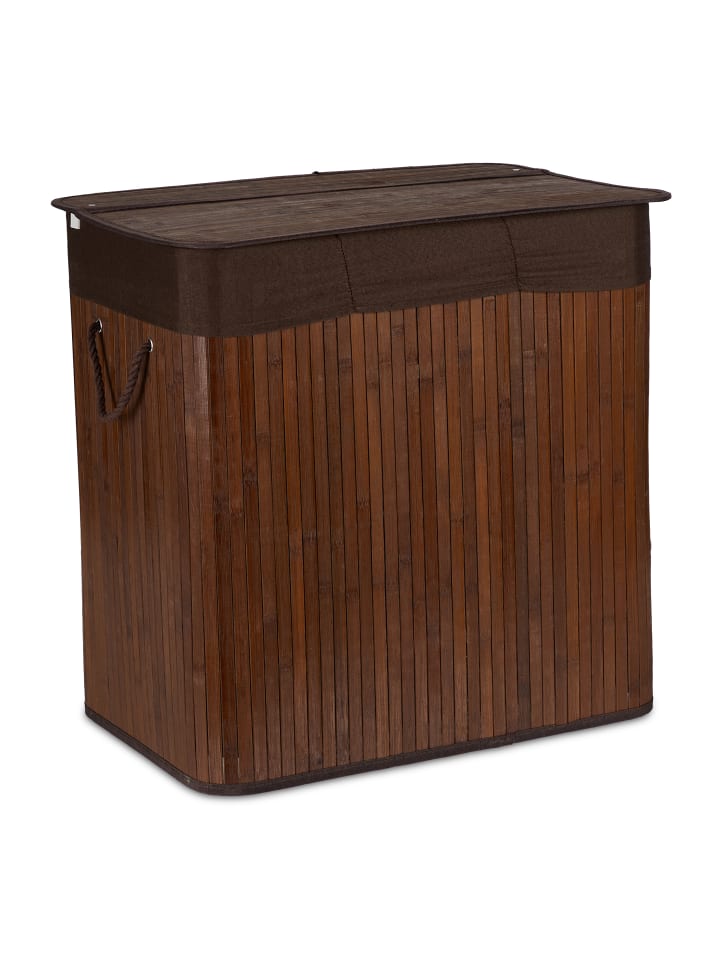 relaxdays Wäschekorb in Braun - (B)62,5 x (H)62 x (T)42,5 cm günstig kaufen onesize