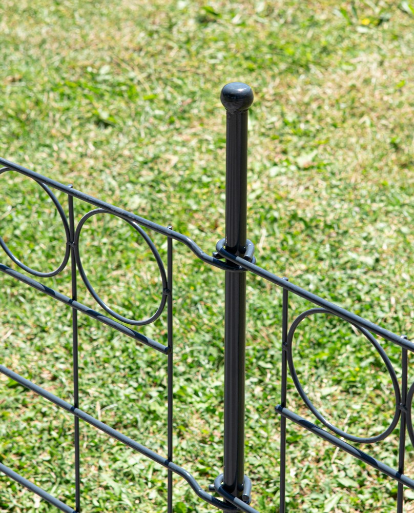 Powertec Garden Zaun-4er Set, ca. 1000 x 600 mm - Grau, 21FS10