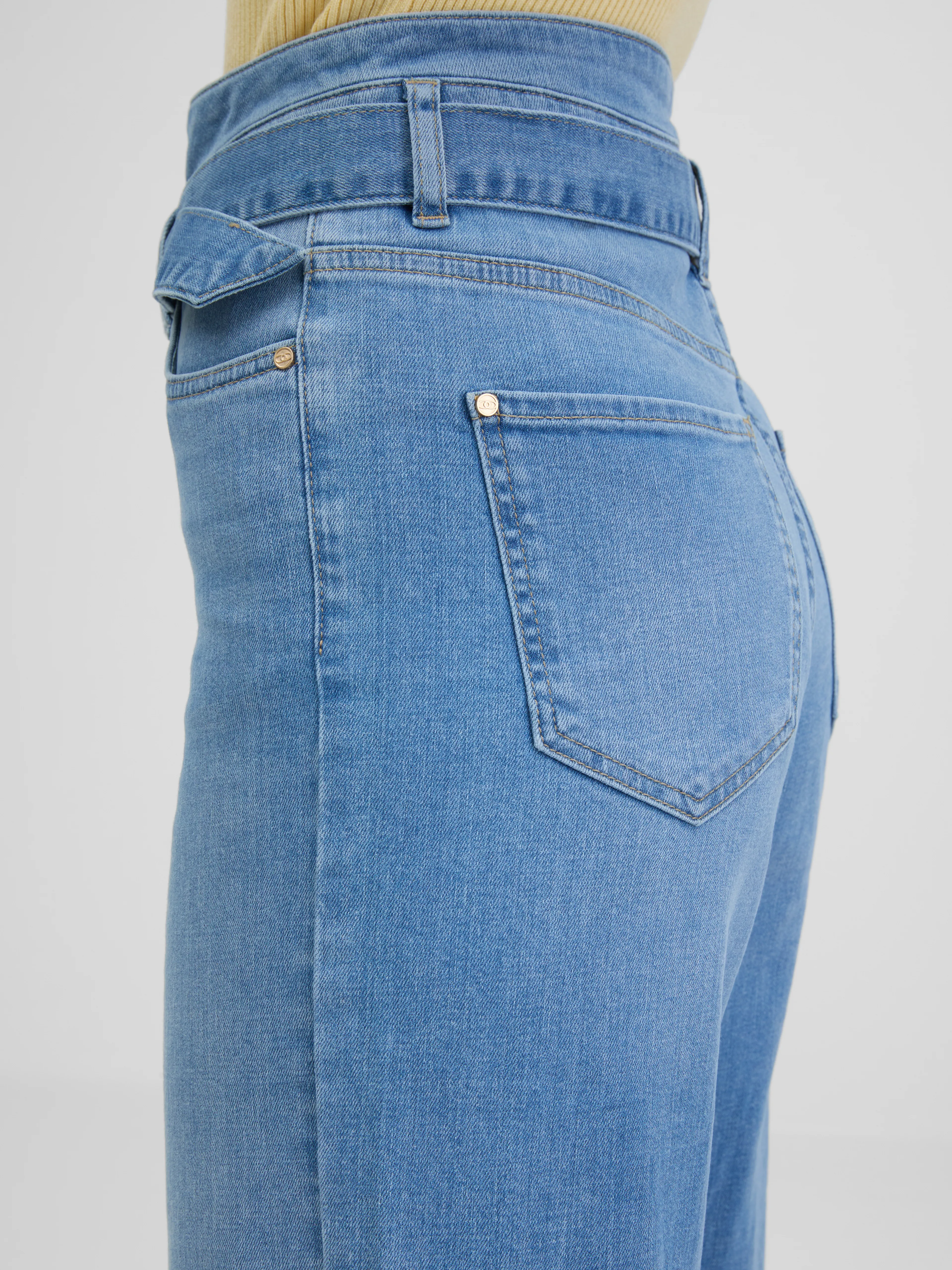 Hellblaue Damenjeans mit weitem Bein ORSAY