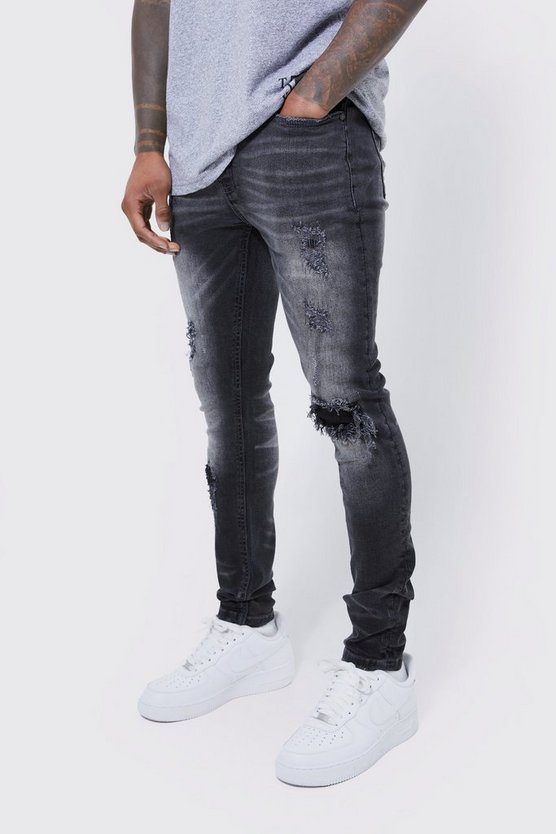 Skinny Stretch Jeans mit Rissen