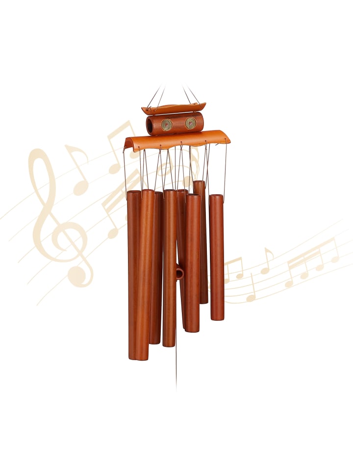 relaxdays Windspiel in Braun - (B)14 x (H)60 cm günstig kaufen onesize