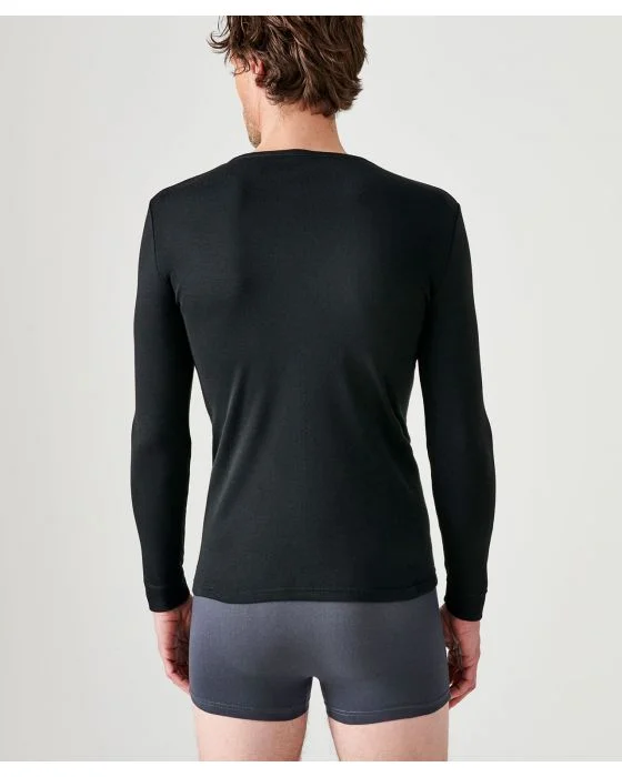 Tee-shirt col rond, maille interlock Thermolactyl
