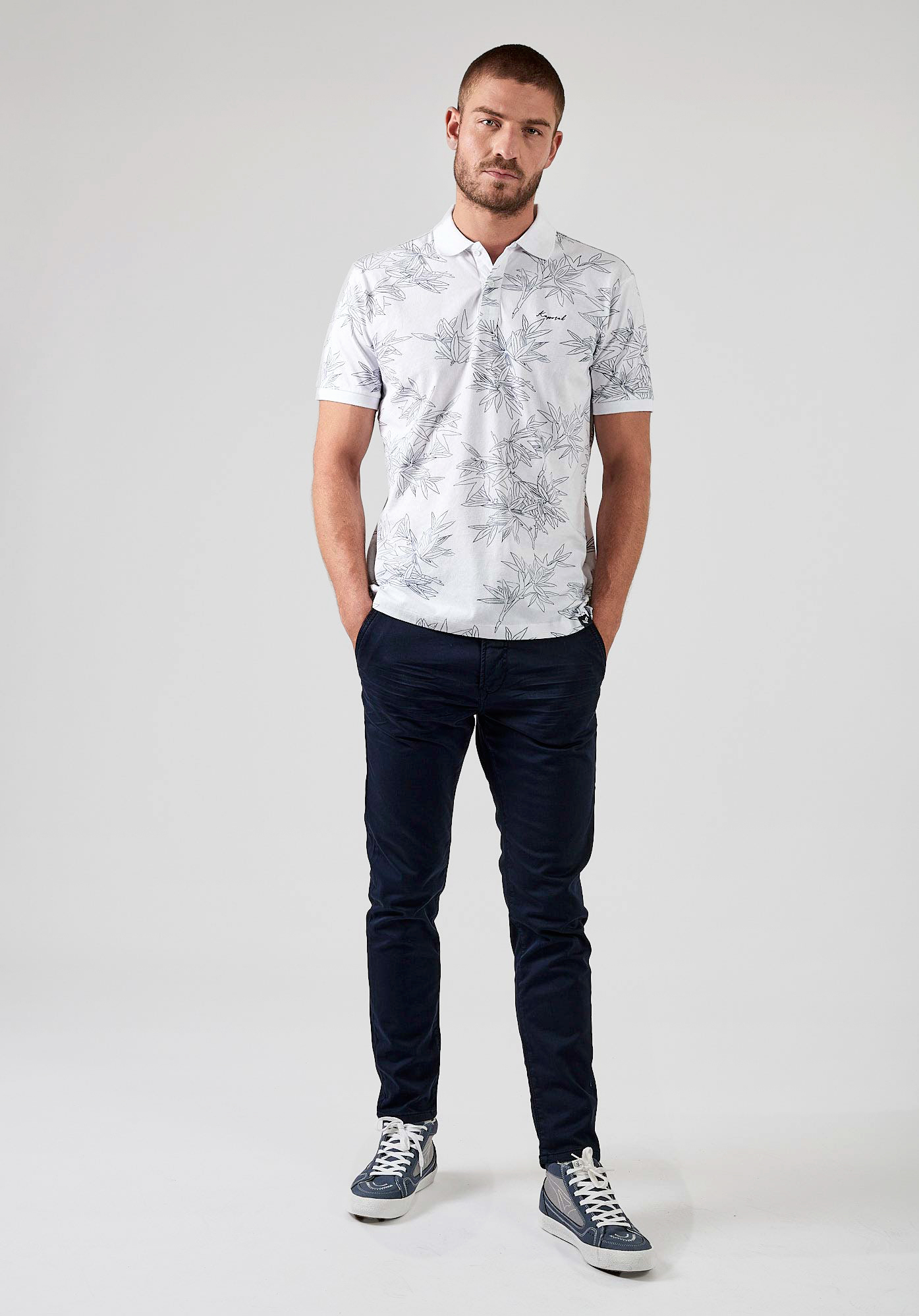 IRWIX  Jean slim relaxed bleu marine homme