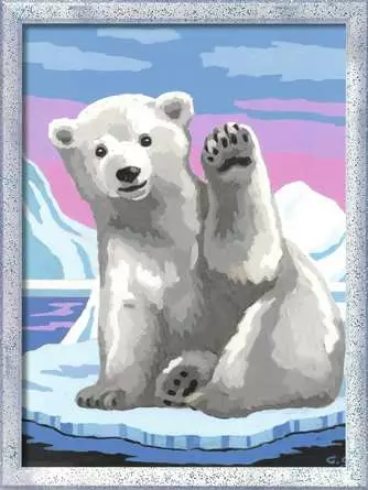 CreArt Hallo, kleiner Eisbär! - Malen nach Zahlen für Kinder ab 9 Jahren