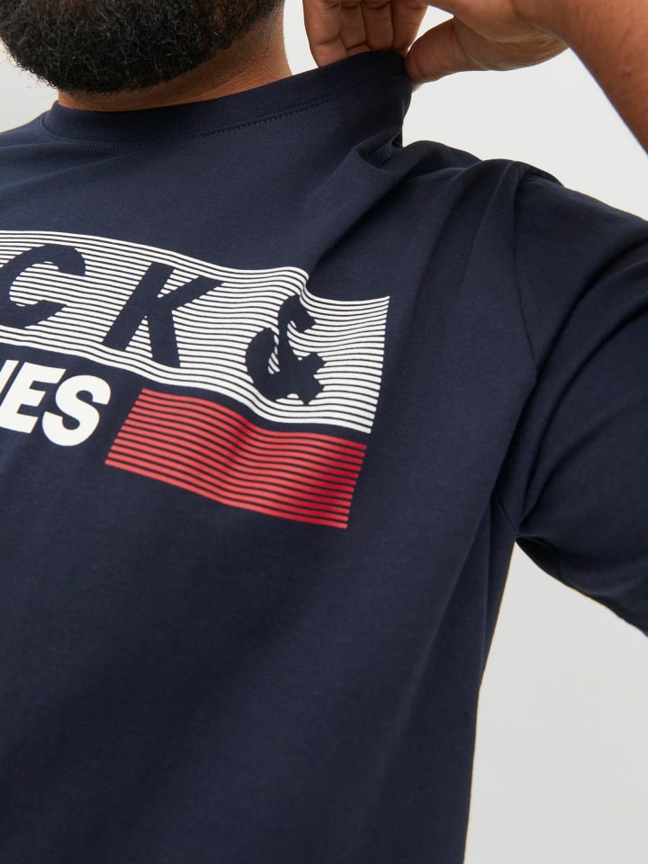 JACK & JONES PLUS T-shirt in Navy Blazer günstig kaufen