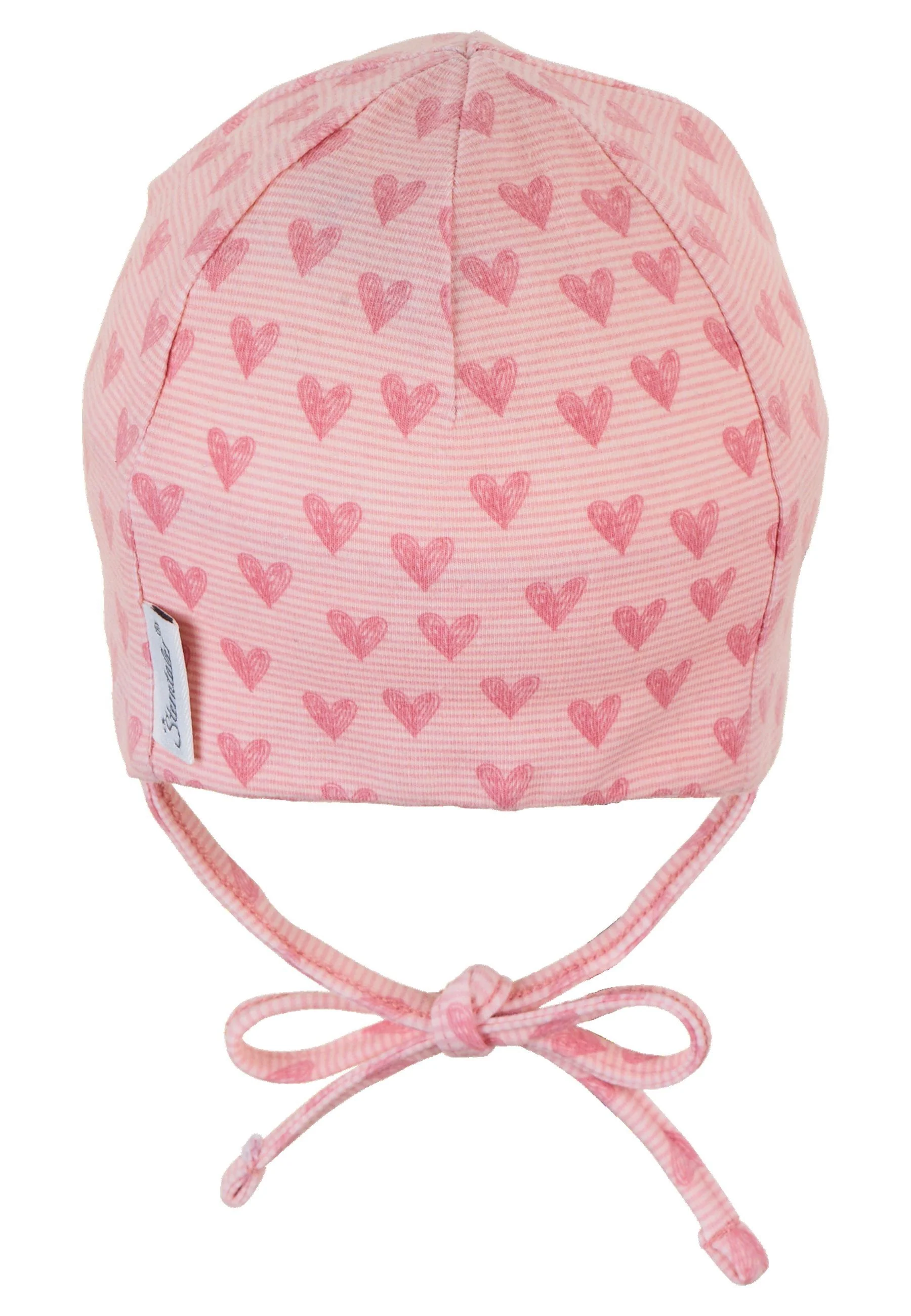 Beanie mit Herzen Print aus Jersey (Bio),Bindeband