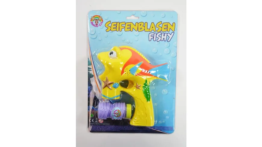 Kögler - Seifenblasenpistole Fishy, Fisch, mit Licht und Geräusch, 2-fach sortiert 40 ml