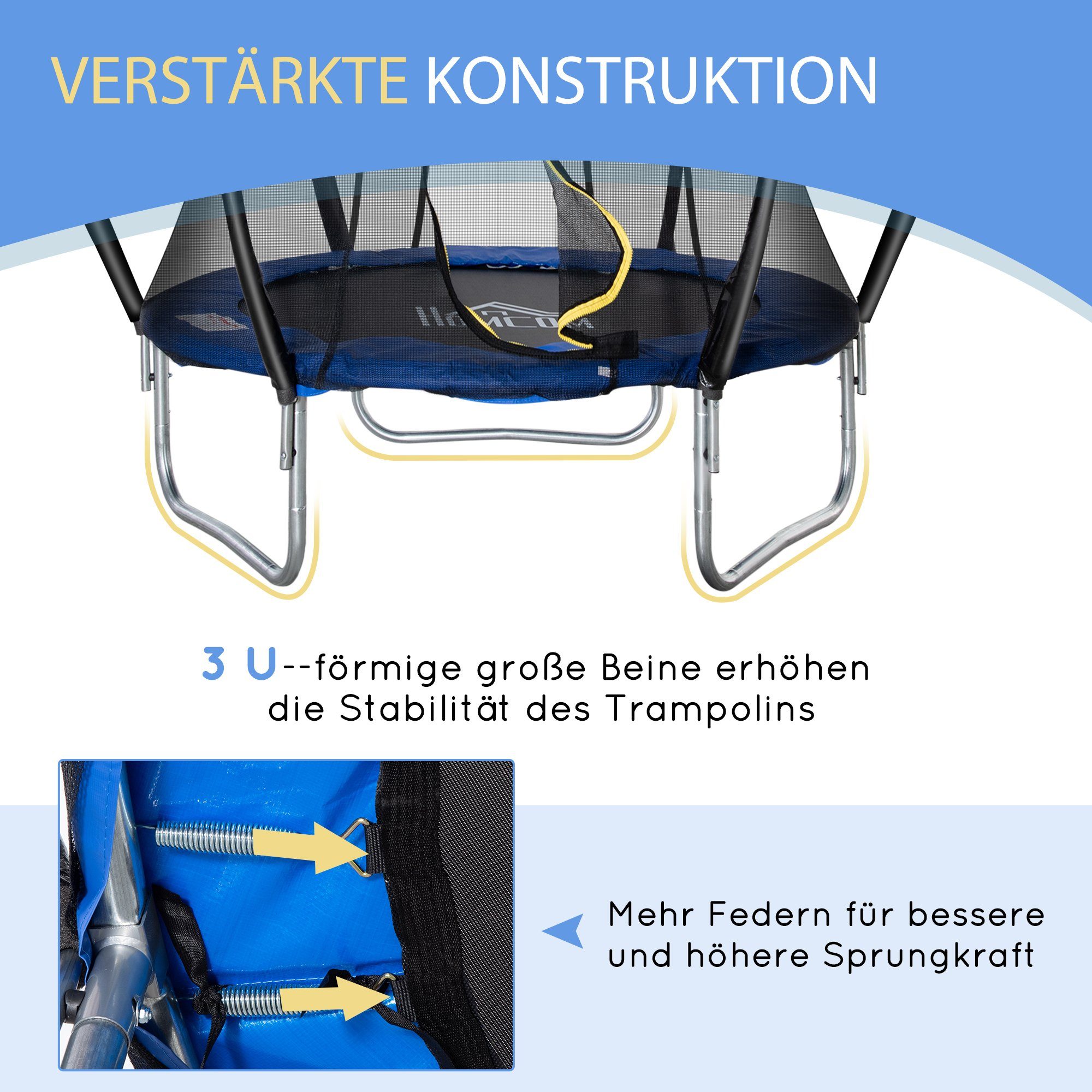 HOMCOM Gartentrampolin Trampolin