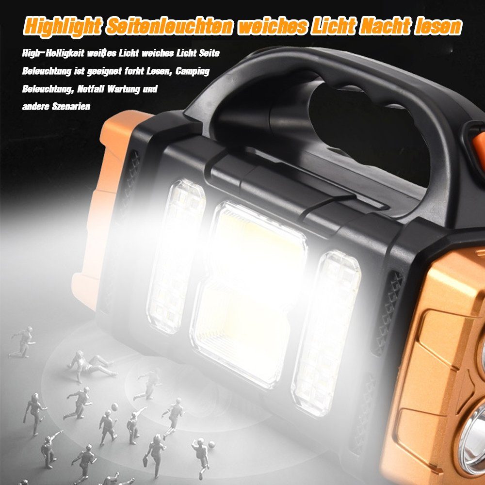MDHAND Taschenlampe LED Solarleuchte Outdoor Camping Lampe (1-St), 40LED+COB