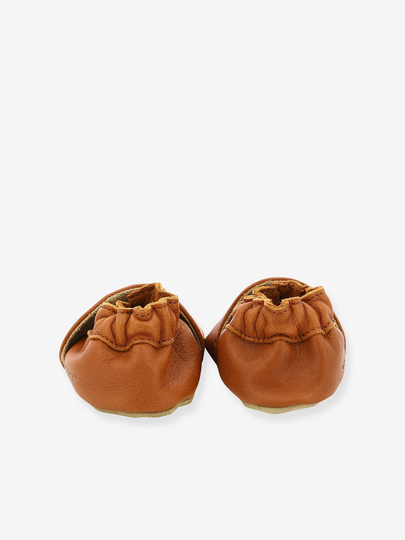 Chaussons cuir souple bébé Mywood ROBEEZ© marron