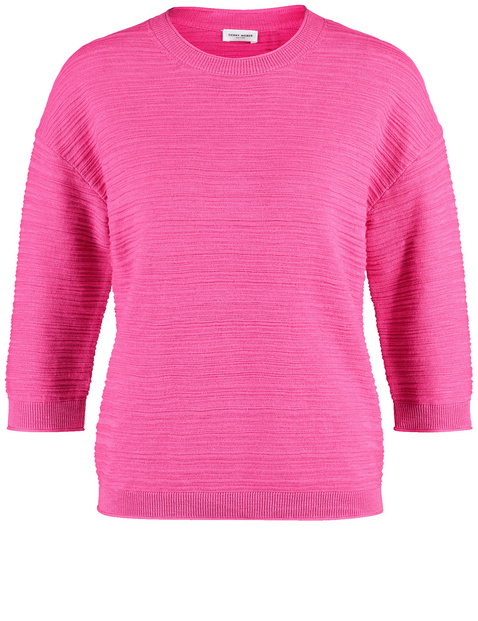 3/4 Arm Pullover aus Baumwoll-Leinen