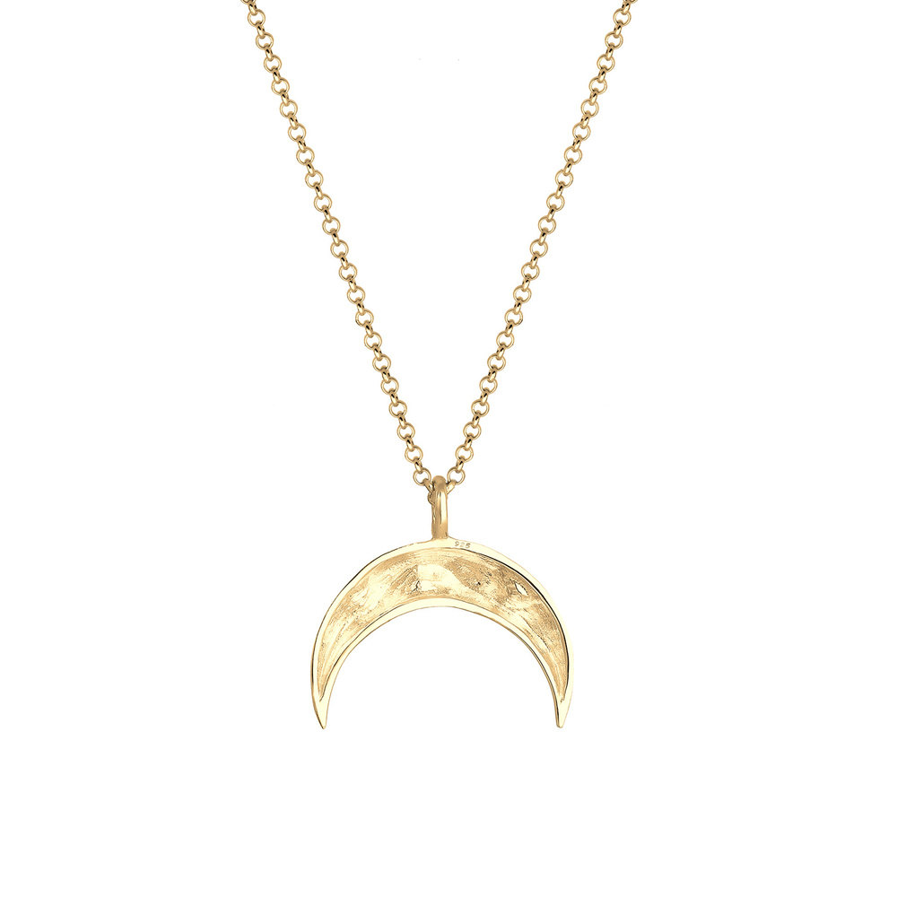 Elli Elli Collier DemiLune Astro Boho Coloré Cristaux Collier Femme  (925/1000) Argent collier