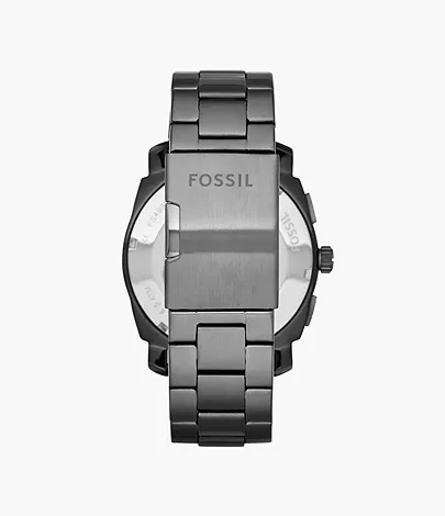 Fossil Herrenuhr Machine Edelstahl Schwarz