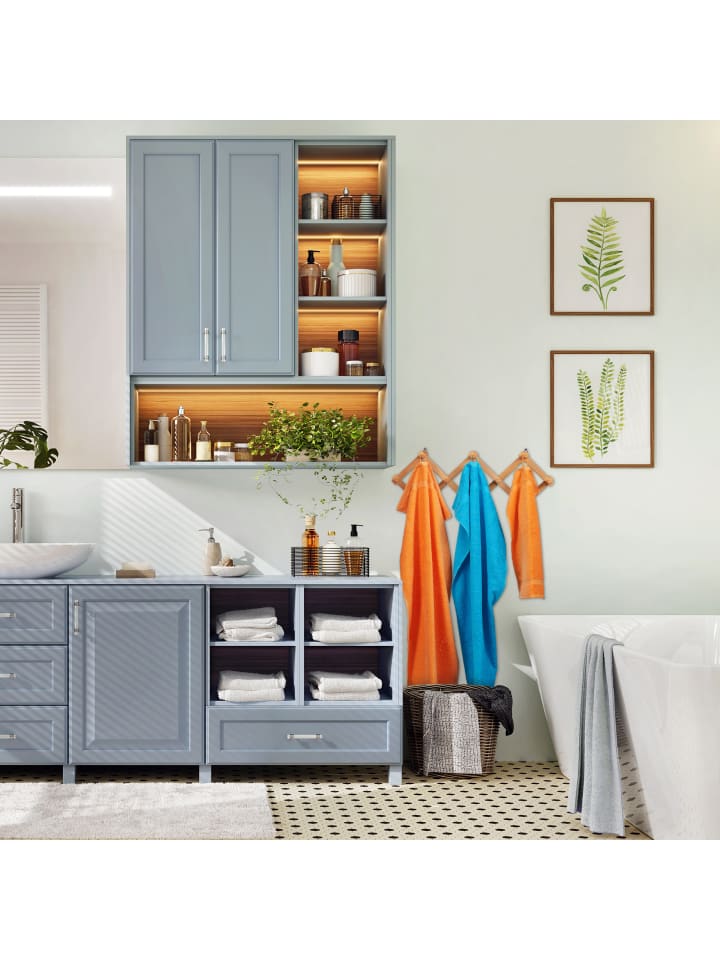 relaxdays Wandgarderobe in Weiß günstig kaufen onesize