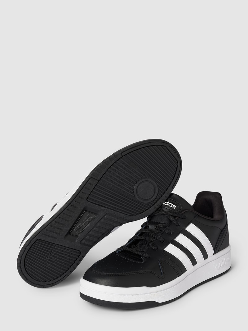 Sneaker aus echtem Leder in schwarz
