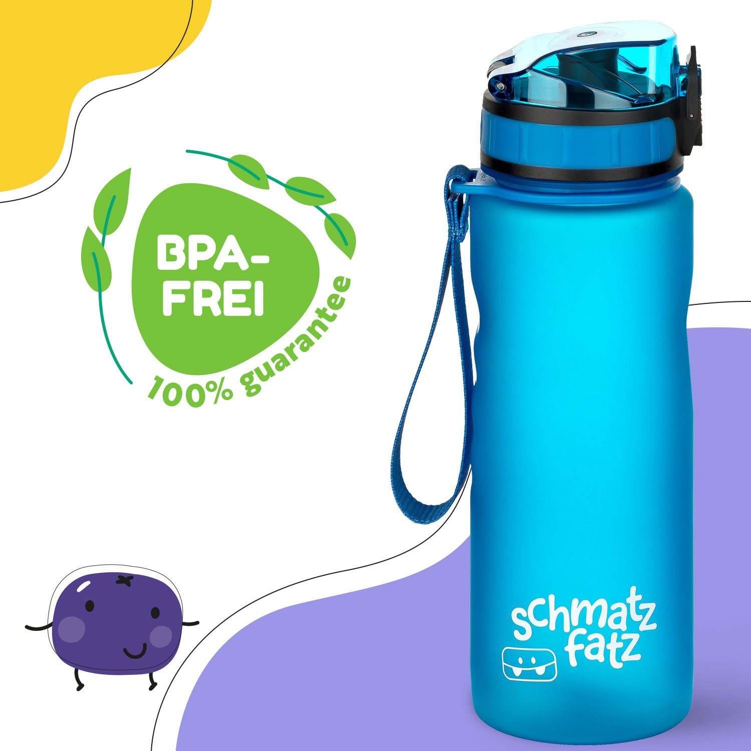 Klarstein Trinkflasche 0, Kinderflasche 500 ml Kindergarten Outdoor Schule Sport