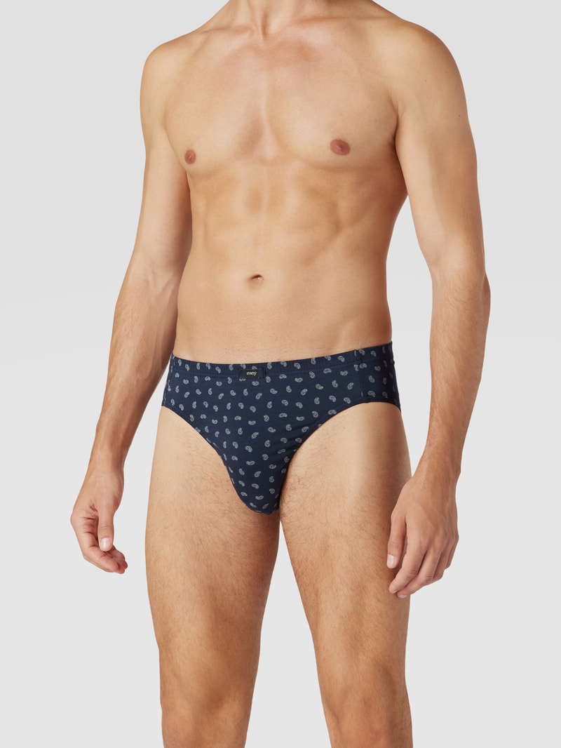 Slip mit Allover-Paisley-Muster Modell 'Jazz' in dunkelblau