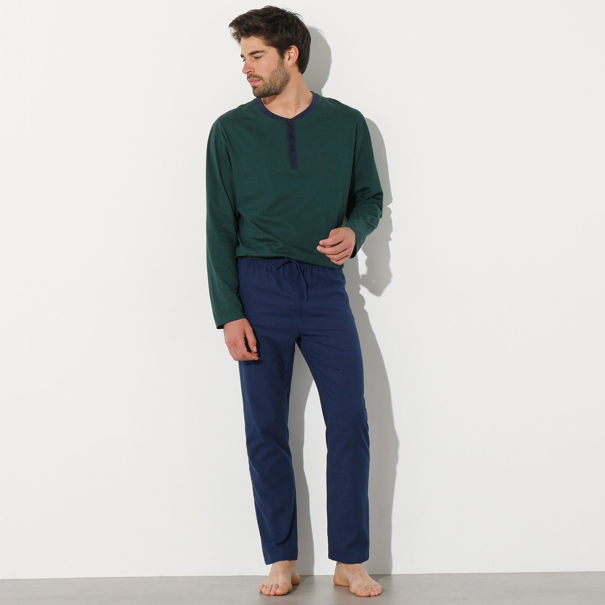 Pantalon pyjama flanelle unie