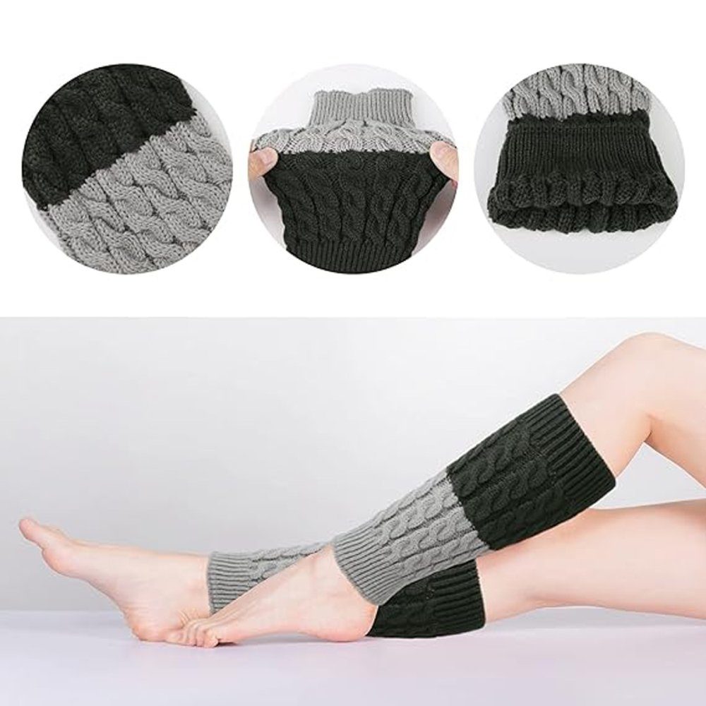 Lubgitsr Beinstulpen Langer Stulpen aus Wollstrick für Damen und Mädchen, Knöchelwärmer (2-St)