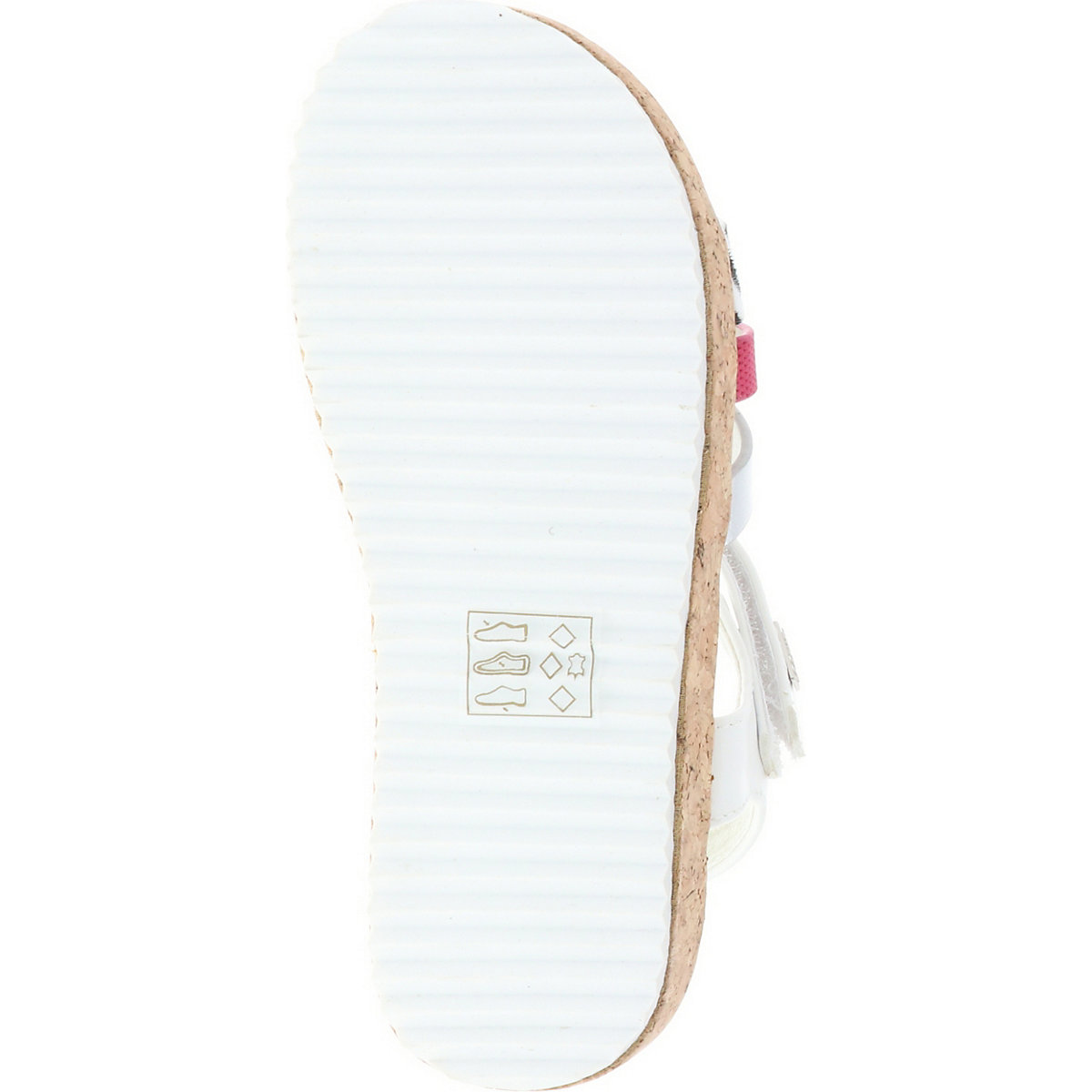 Kinder Mädchen Sandalen Riemchen silber/weiß/pink/zebra