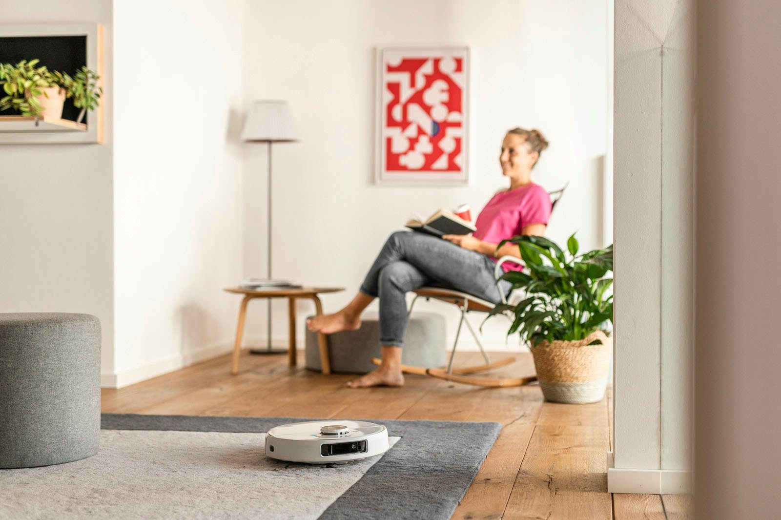 KÄRCHER Nass-Trocken-Saugroboter RCV 5, beutellos, App-Steuerung, mit Auto-Boost Funktion und Teppicherkennung
