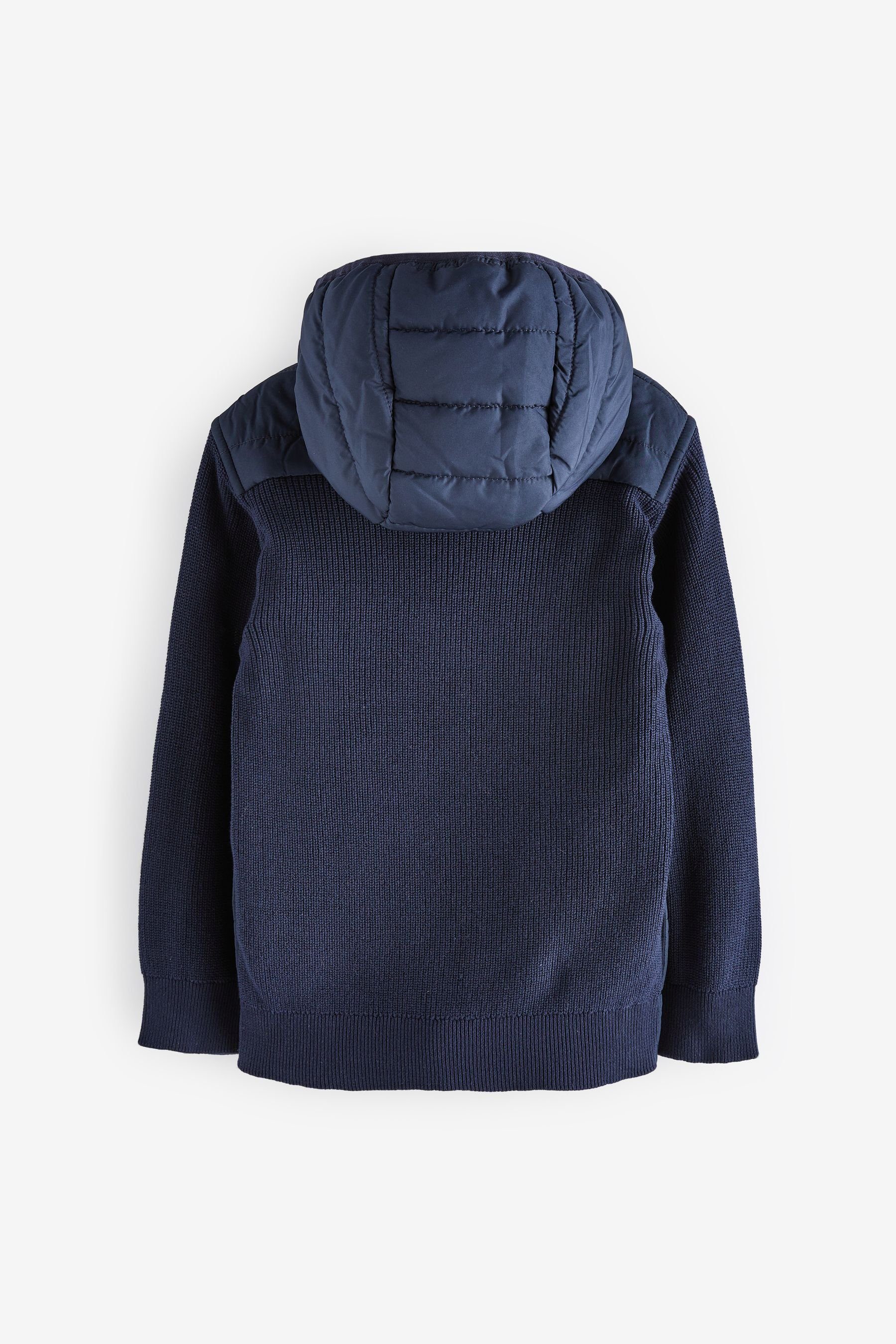 Next Kapuzenstrickjacke Hybrid-Kapuzenstrick-Hoodie mit Reißverschluss (1-tlg)