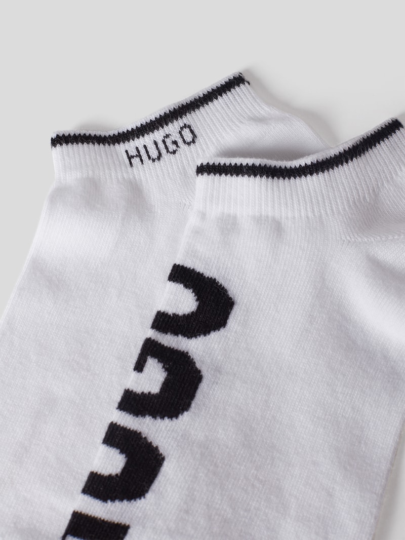 Sneakersocken mit Logo-Print im 2er-Pack in weiß