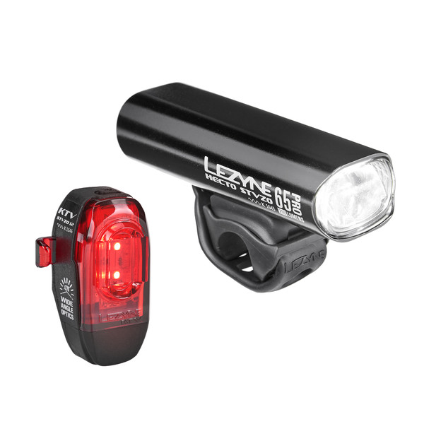 BELEUCHTUNGSSET HECTO PRO 65 + KTV STVZO, SCHWARZ Y13 - Fahrradbeleuchtung