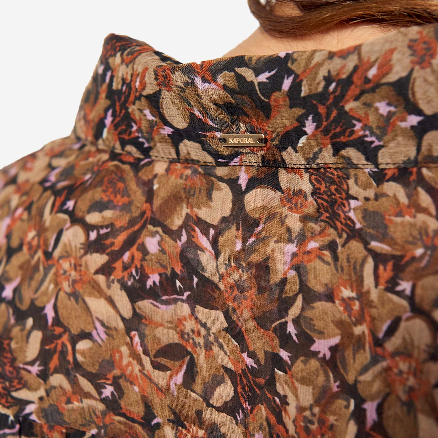 NAWA   Robe fleurie marron Femme