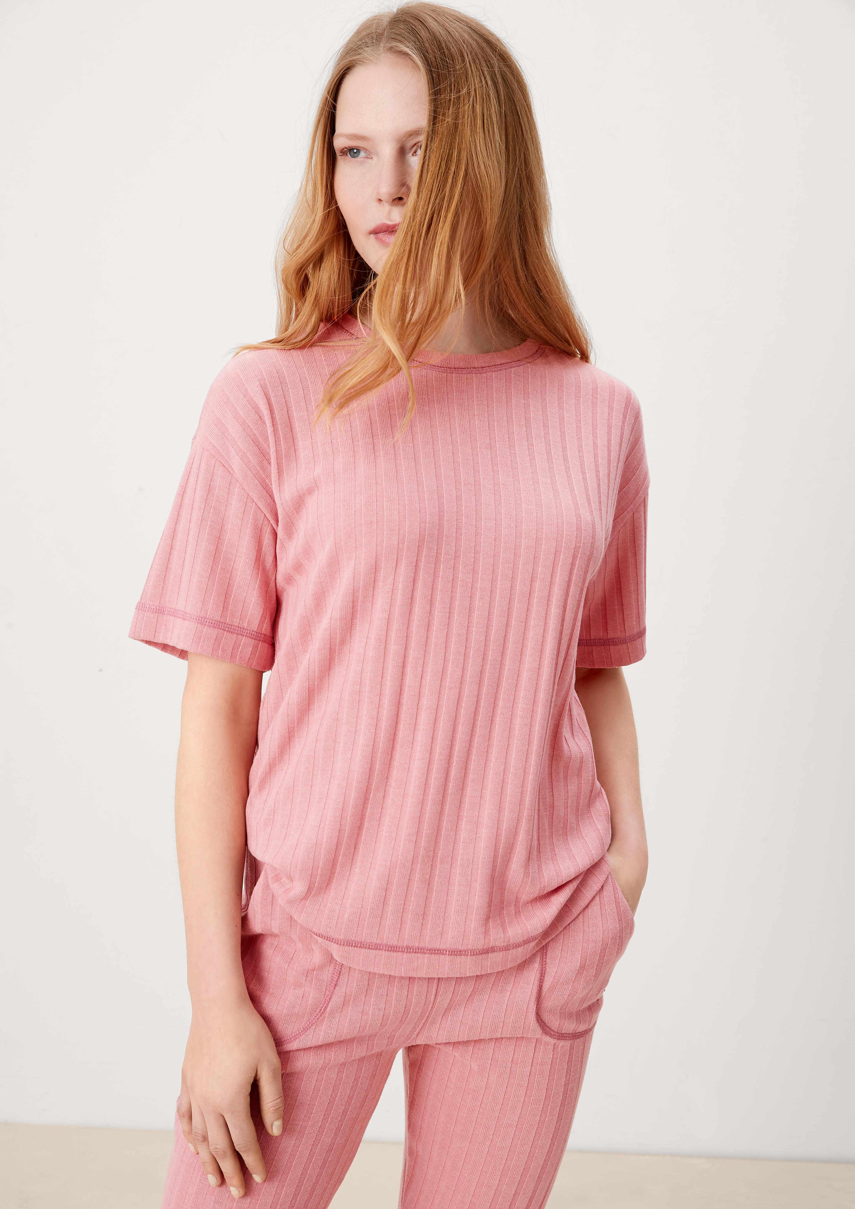 Pyjamaoberteil aus Rippware  6007046-4500