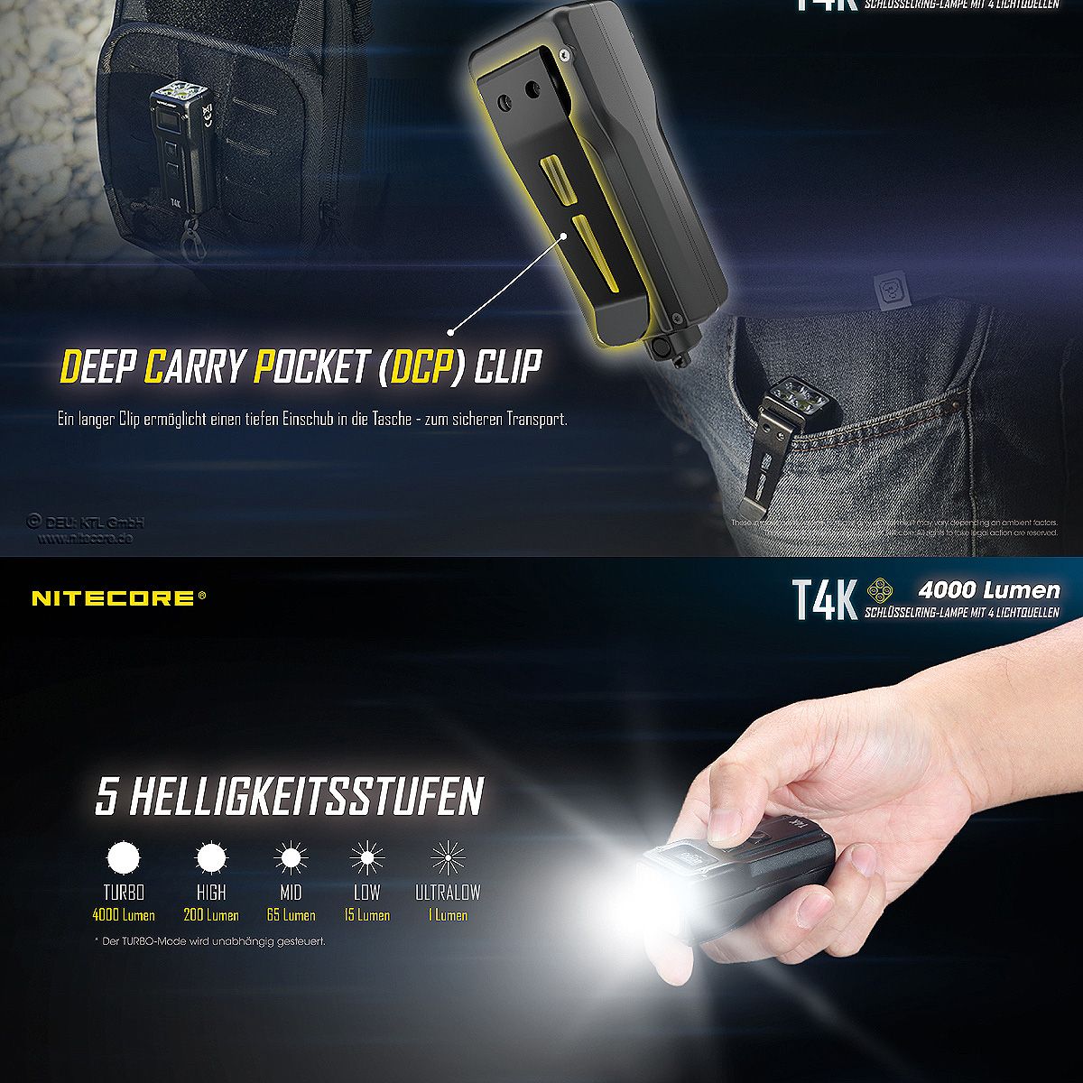 LED Schlüsselbundlampe T4K