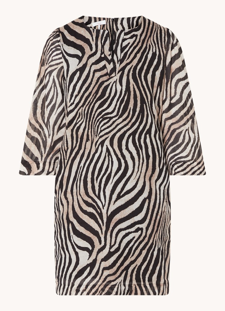 Vestido túnica con estampado de cebra de Cinque Ciethno
