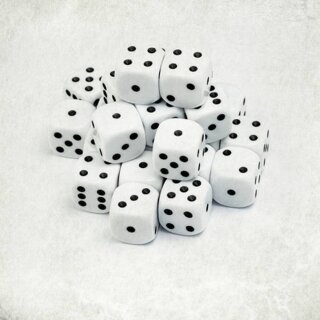 Battle Dice 25x White 12mm