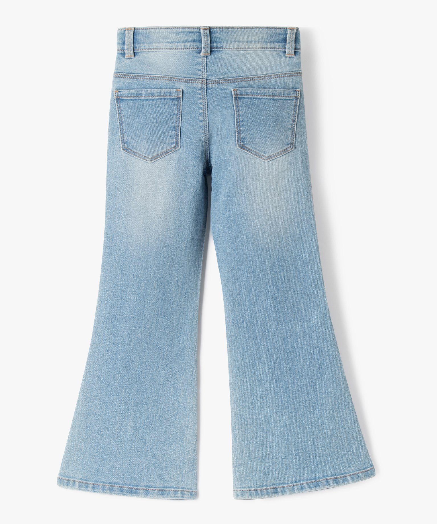 Jean délavé coupe Bootcut fille bleach | GEMO
