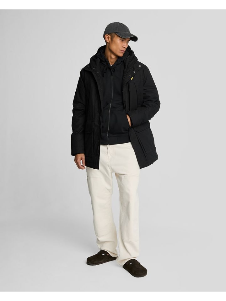 Lyle & Scott Kapuzensweatjacke in Schwarz günstig kaufen