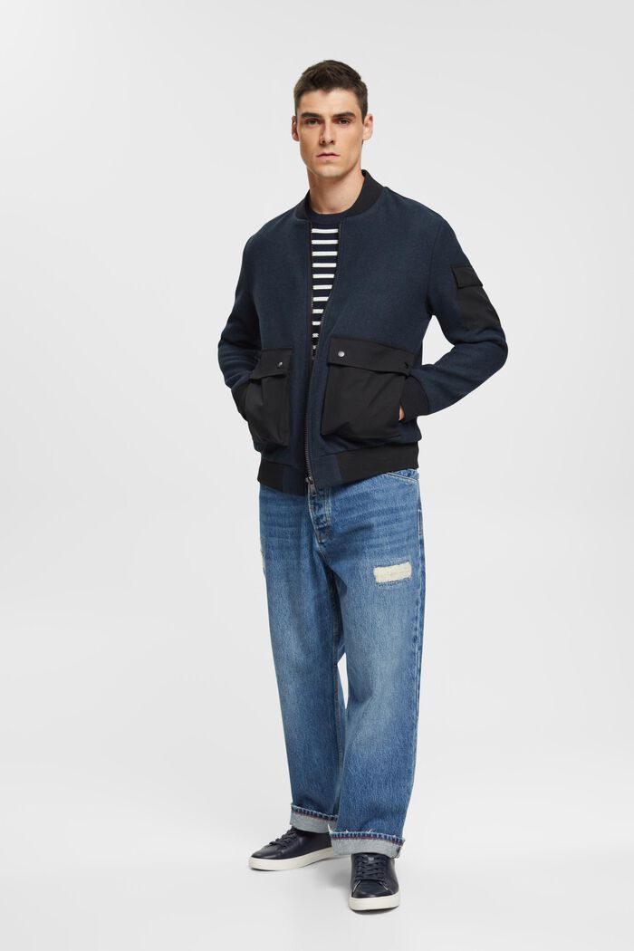 Bomberjacke aus Wollmix