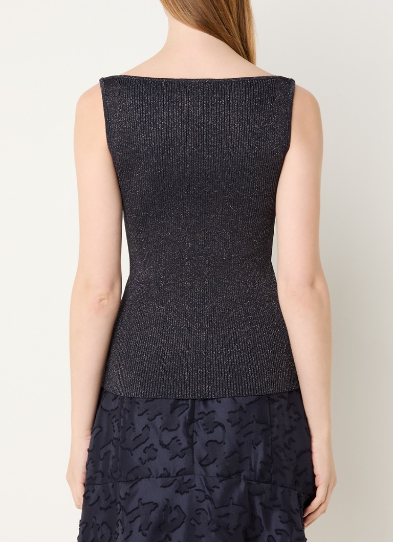 Maglia a coste Neo Noir Talia con inserti in lurex