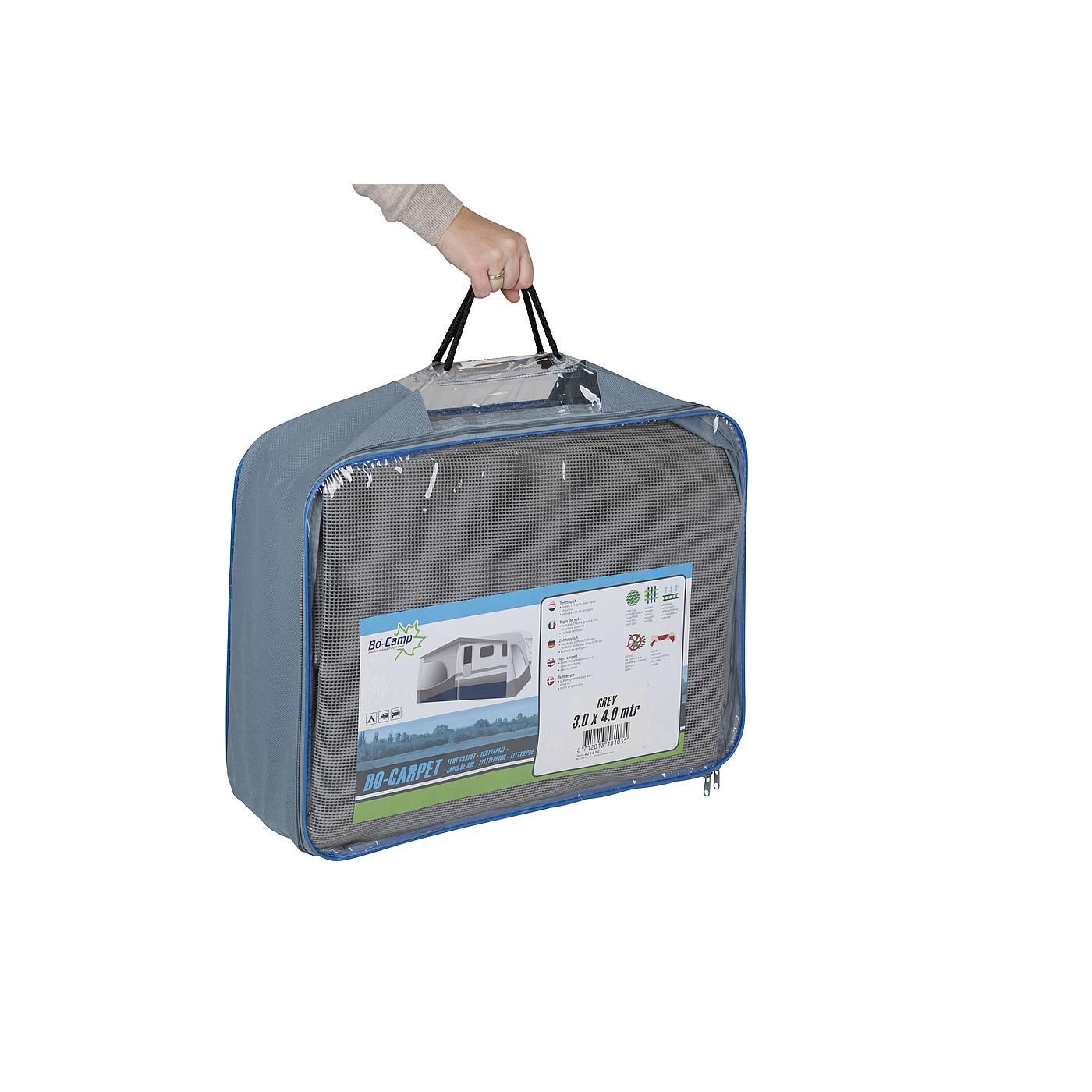 Bo-Camp Bo-Carpet 400 x 300 cm grauer Zeltteppich