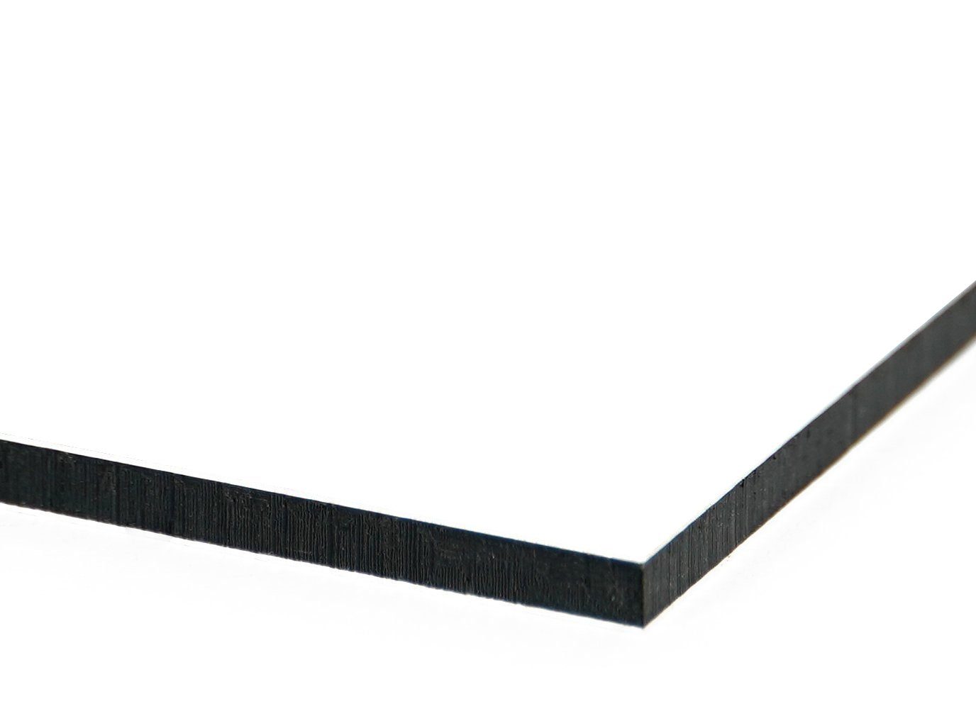 queence Küchenrückwand Einfarbig Weiß - Spritzschutz Wandschutz für Herd & Spüle - Alu-Dibond, (1-tlg), 60x40x0,3 cm - Hitzebeständig - Herdspritzschutz - Fliesenschutz