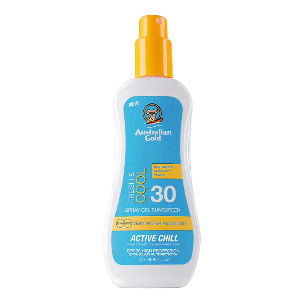 Αντηλιακό τζελ σώματος υψηλής προστασίας SPF30 Fresh & Cool Spray Gel Active Chill.