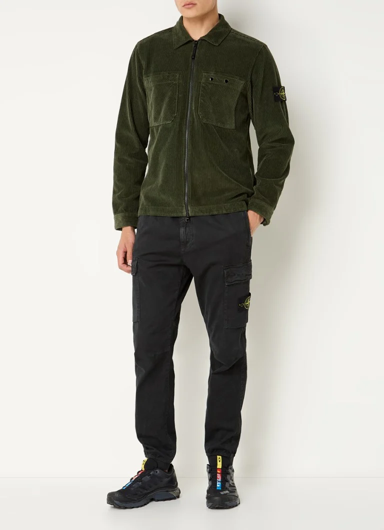 Jachetă Stone Island 81151 din bumbac organic cu buzunare la piept