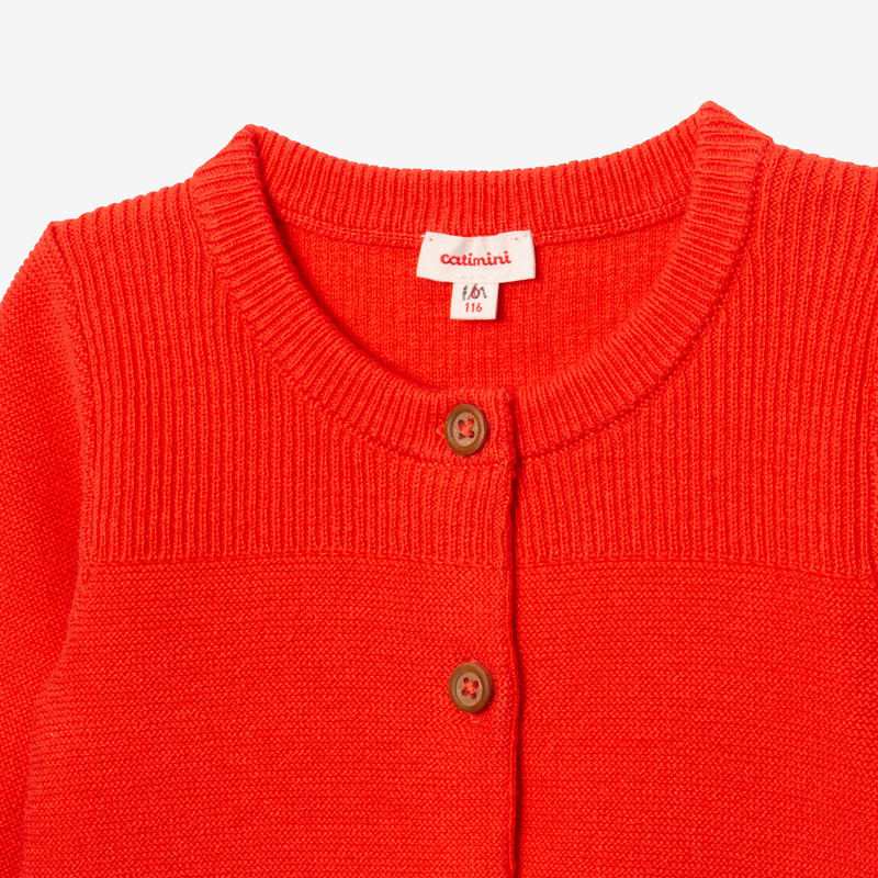 Cardigan bébé tricot orange Catimini