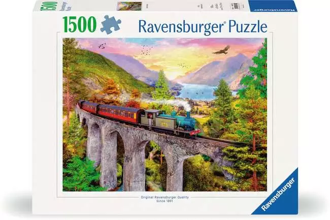 Puzzle 1500 Teile - Zugfahrt im Herbst