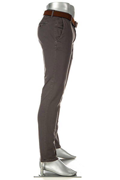 Alberto, Hose Rob, Slim Fit, Baumwolle T400®, braungrau