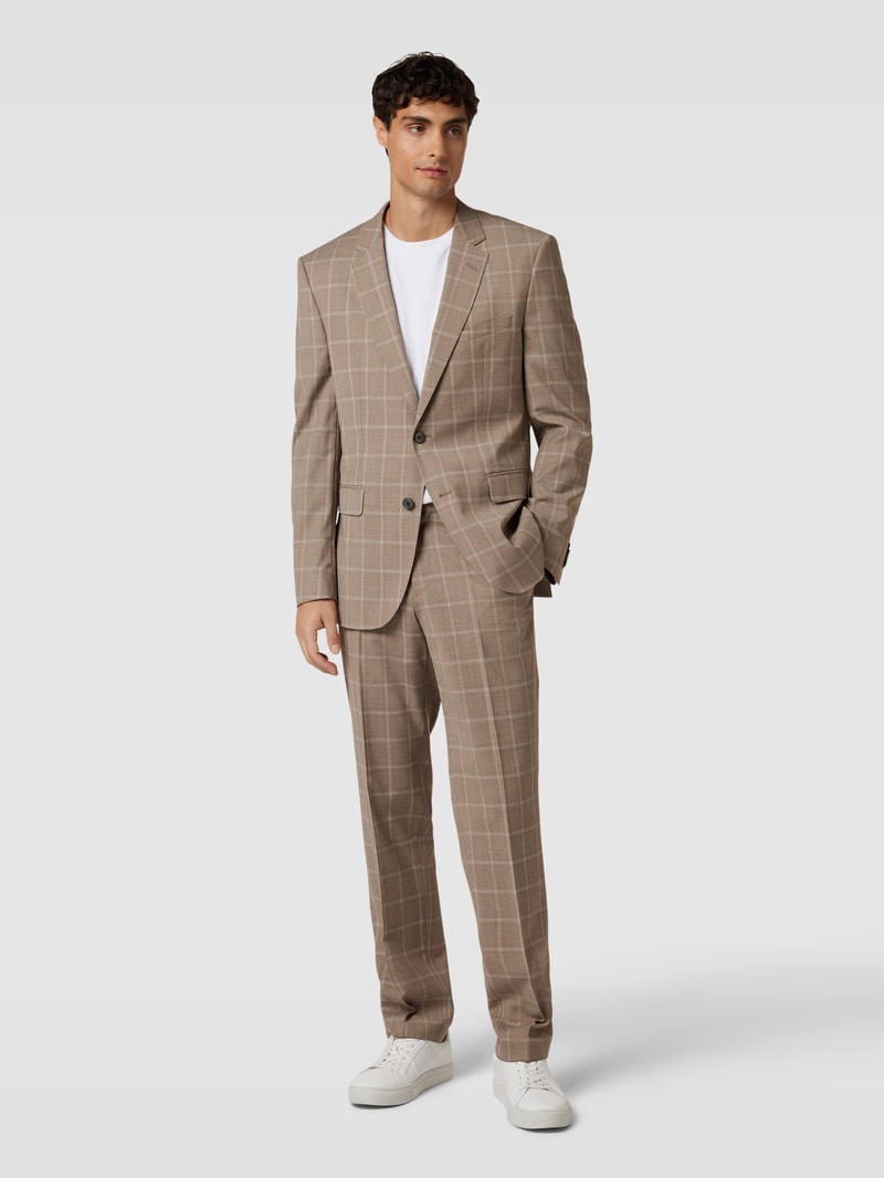 Anzughose mit Tartan-Karo Modell 'Leon' in beige