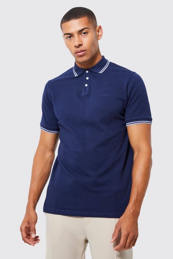 Slim-Fit Man Signature Pique Poloshirt