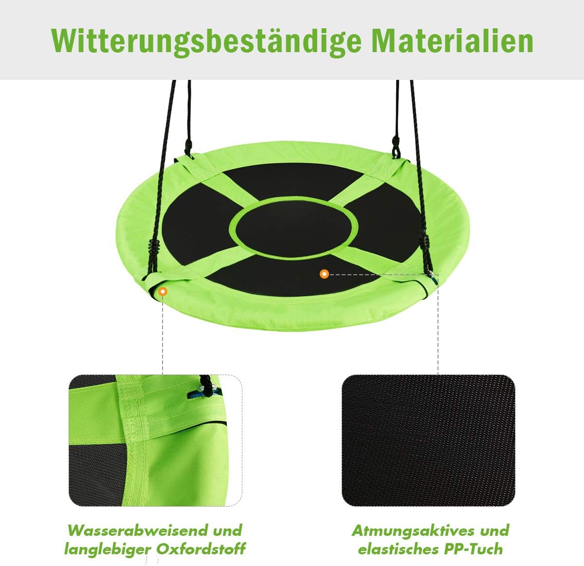 Costway COSTWAY Nestschaukel Schaukel Outdoor Garten-Schaukel