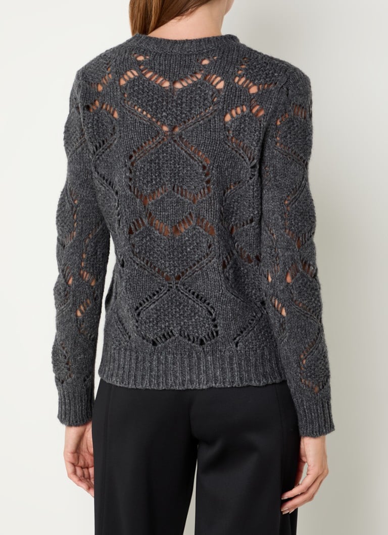 Pull MaxMara Simpaty en grosse maille de laine vierge mélangée avec motif ajouré
