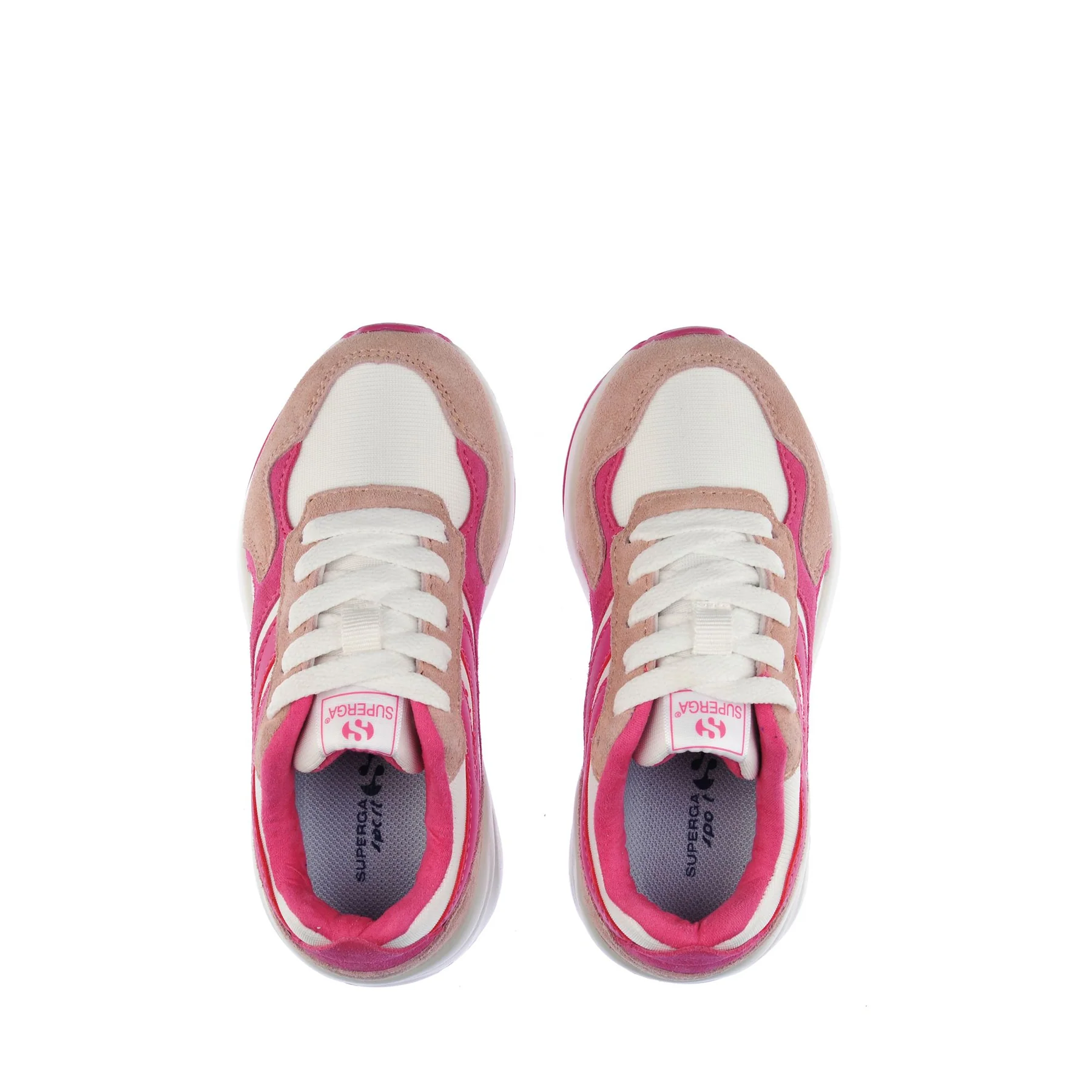 4073 KIDS TRAINING POLY SUEDE-PINK VEILED-WHITE-NEON PINK